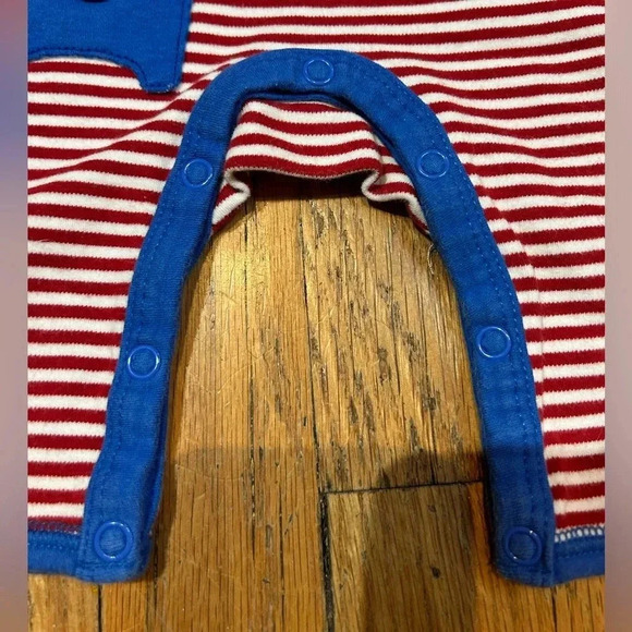 Albetta Vintage Elephant and Mouse Striped Romper 6-12 months - Picture 4 of 8